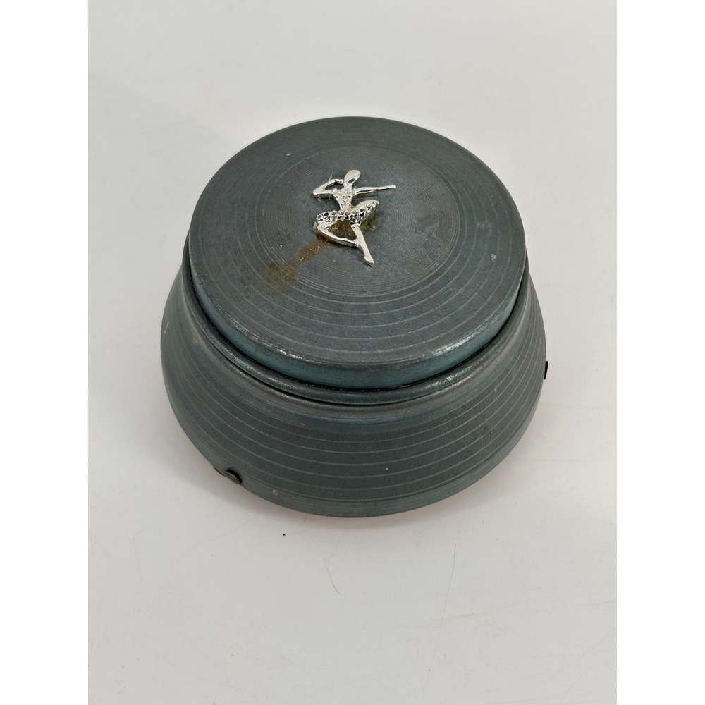 John Wanamaker Vintage Metal Music Powder Box Ballerina Music Box Read